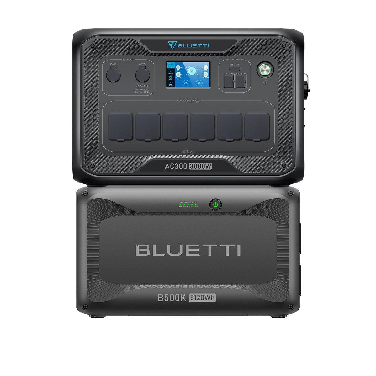 Домашняя зарядная станция с дополнительной батареей BLUETTI AC300 + B500K Home Battery Backup | 5120Wh 3000W (AC300+B500K)