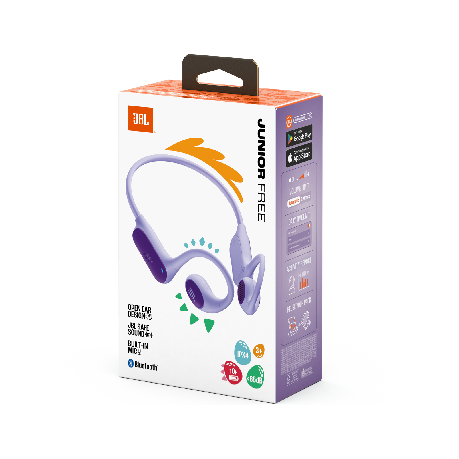 Дитячі бездротові навушники JBL Junior Free - Purple (JBLJRFREEPUR)