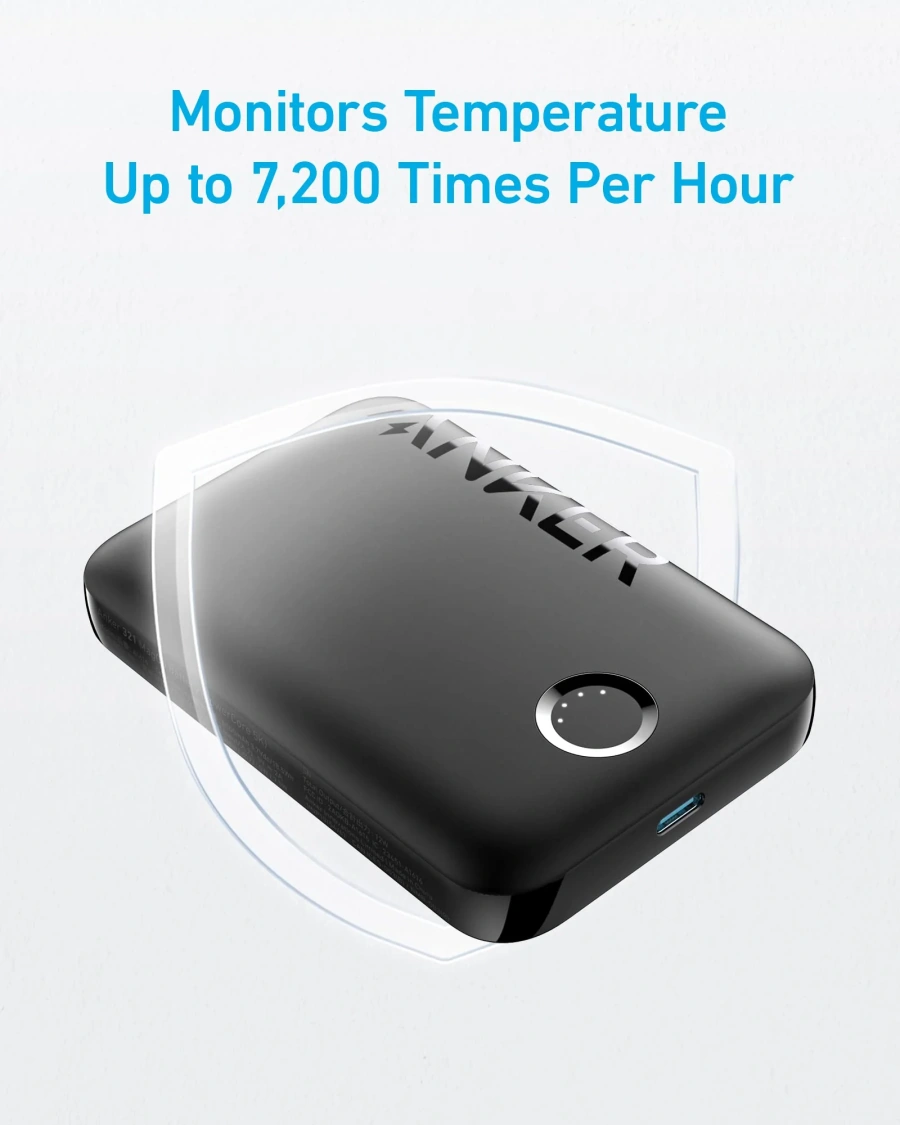 Магнитный павербанк Anker 321 MagGo Battery [PowerCore 5K] 5000mAh - Black Stone (A1616011)