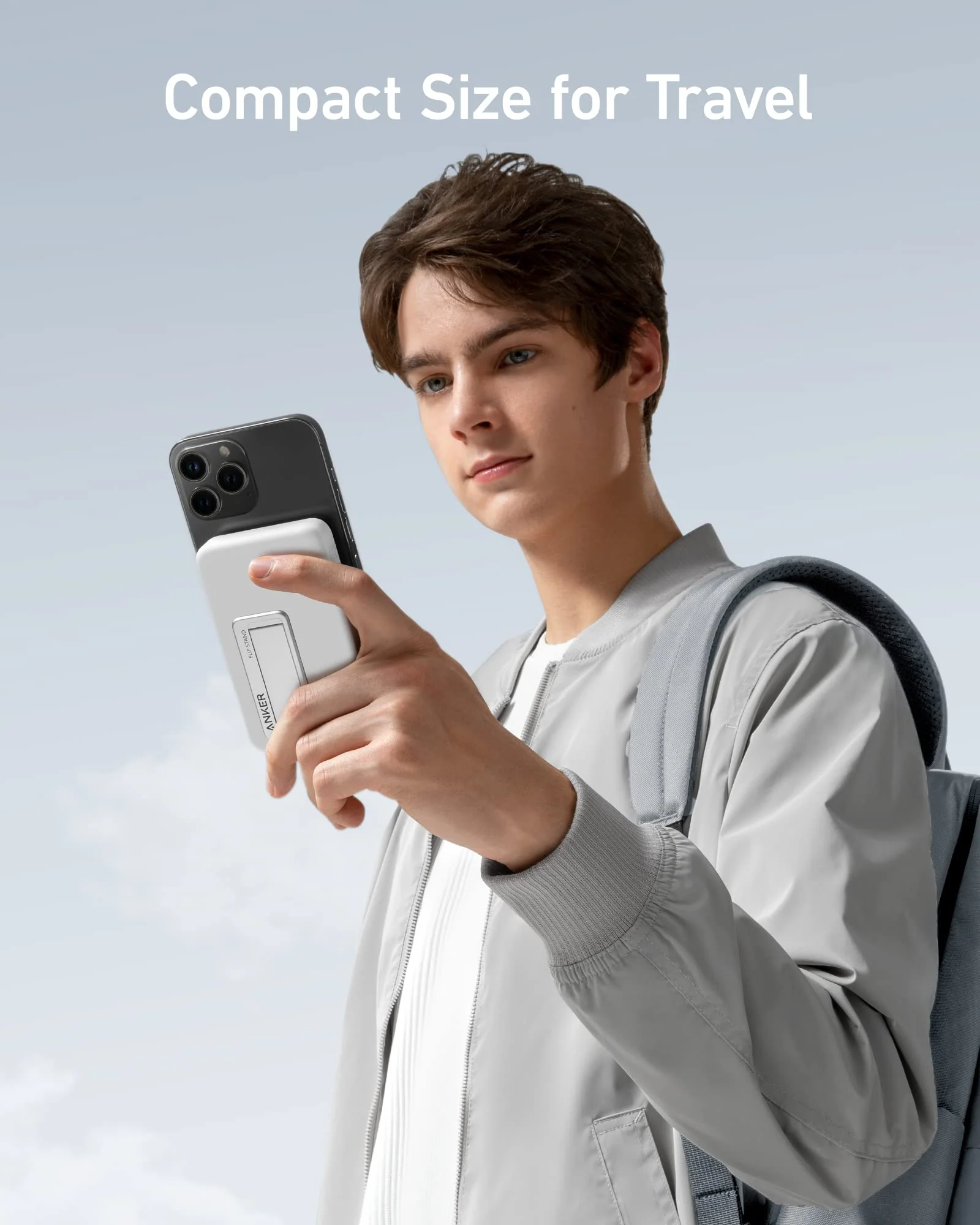 Магнитный павербанк Anker 633 Magnetic Battery 10000mAh 20W [MagGo with Stand] - Dolomite White (A1641021)