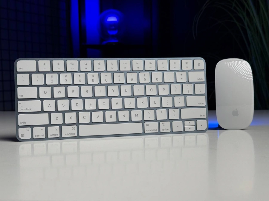 NEW КОМПЛЕКТ Клавиатура Apple Magic Keyboard Blue [Lightning] + Apple Magic Mouse [Lightning] - Состояние: идеальное | Аккумулятор: 100% | Гарантия: 3 мес.
