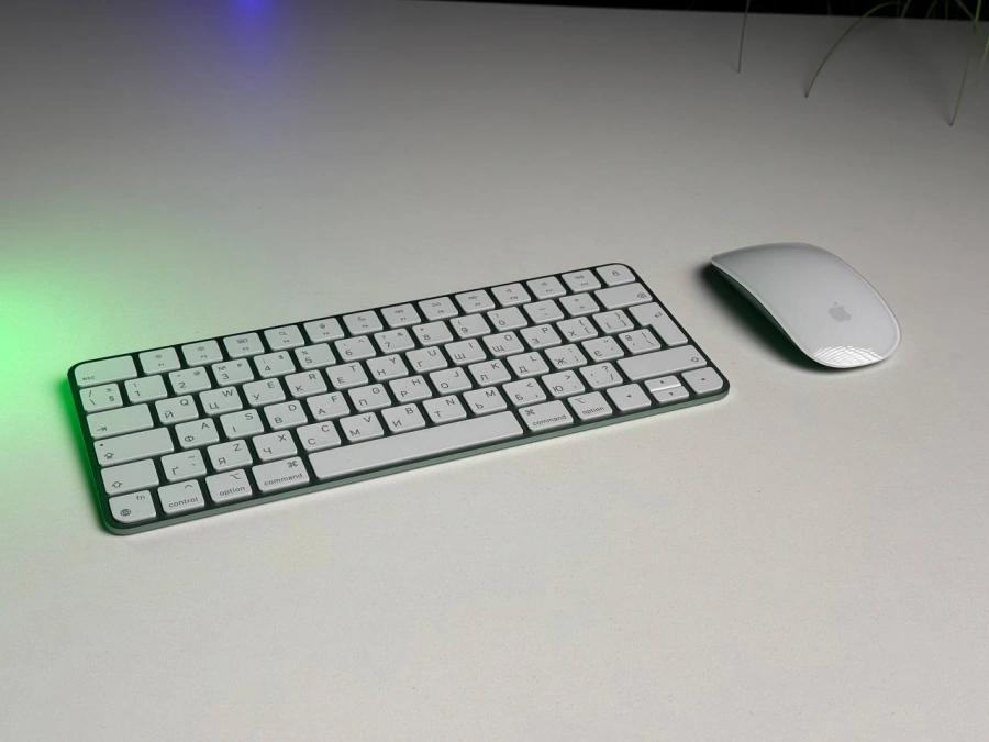 ВЖИВАНИЙ Б/У КОМПЛЕКТ Клавиатура Apple Magic Keyboard Green [Lightning] + Apple Magic Mouse [Lightning] - Состояние: хороший | Аккумулятор: 100% | Гарантия: 3 мес.
