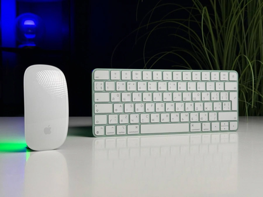 ВЖИВАНИЙ Б/У КОМПЛЕКТ Клавиатура Apple Magic Keyboard Green [Lightning] + Apple Magic Mouse [Lightning] - Состояние: хороший | Аккумулятор: 100% | Гарантия: 3 мес.