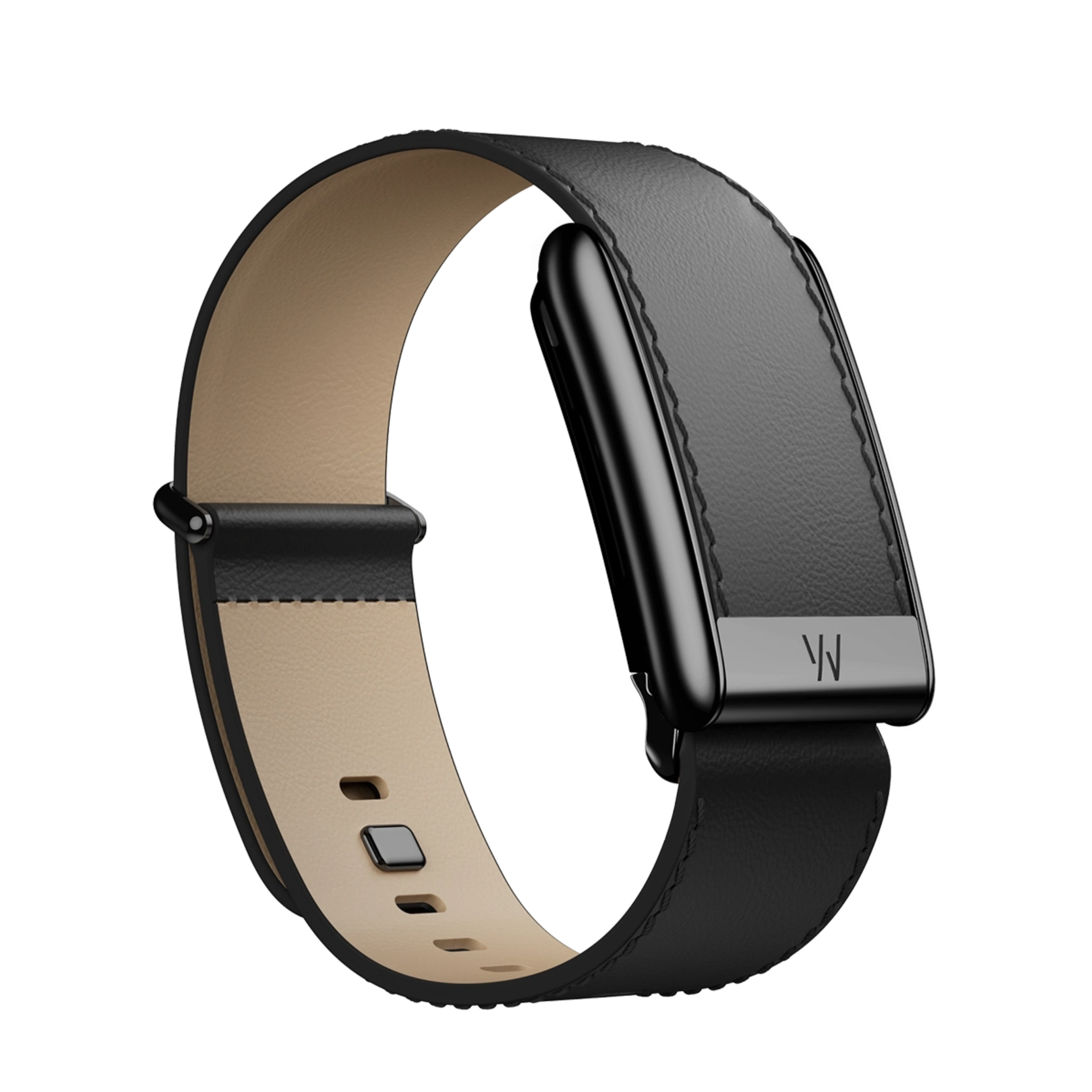 Ремінець WHOOP LeatherLuxe Straight Band | Black/Cream with Black - Size L/XL для WHOOP 5.0 (810114364895)