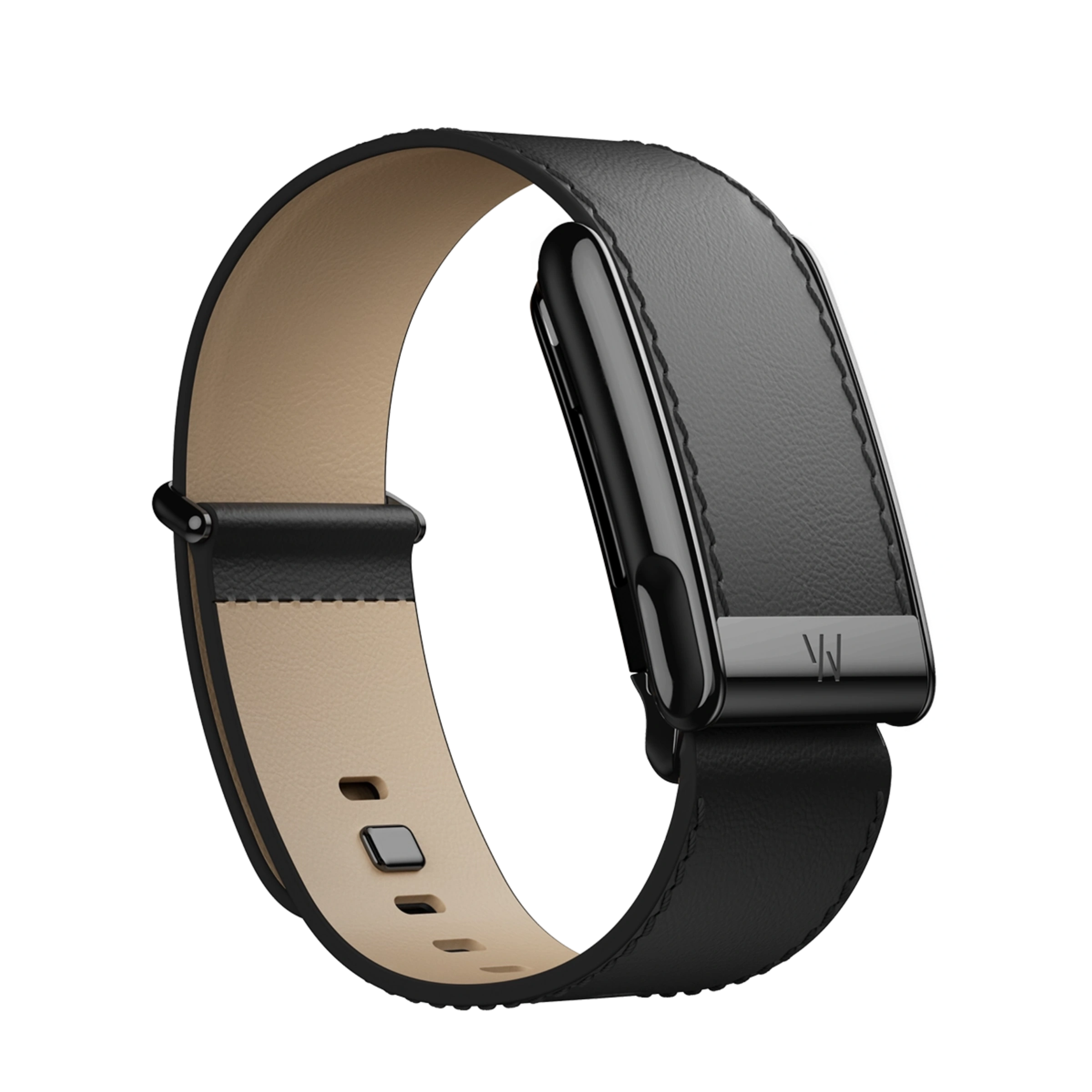 Ремінець WHOOP LeatherLuxe Straight Band | Black/Cream with Black - Size L/XL для WHOOP MG (810114364918)