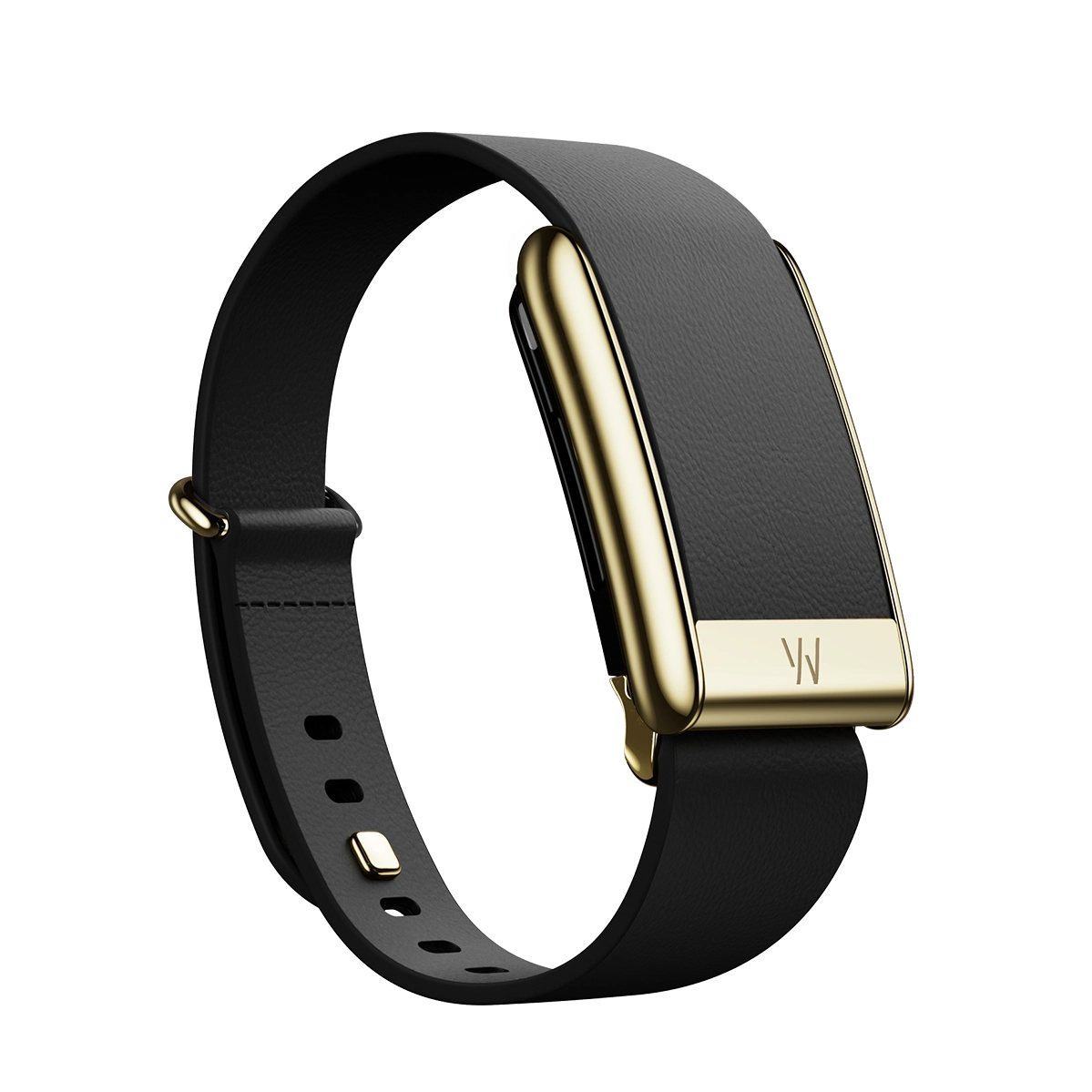 Ремінець WHOOP LeatherLuxe Tapered Band | Black with Gold - Size S/M для WHOOP 5.0 (810114364840)