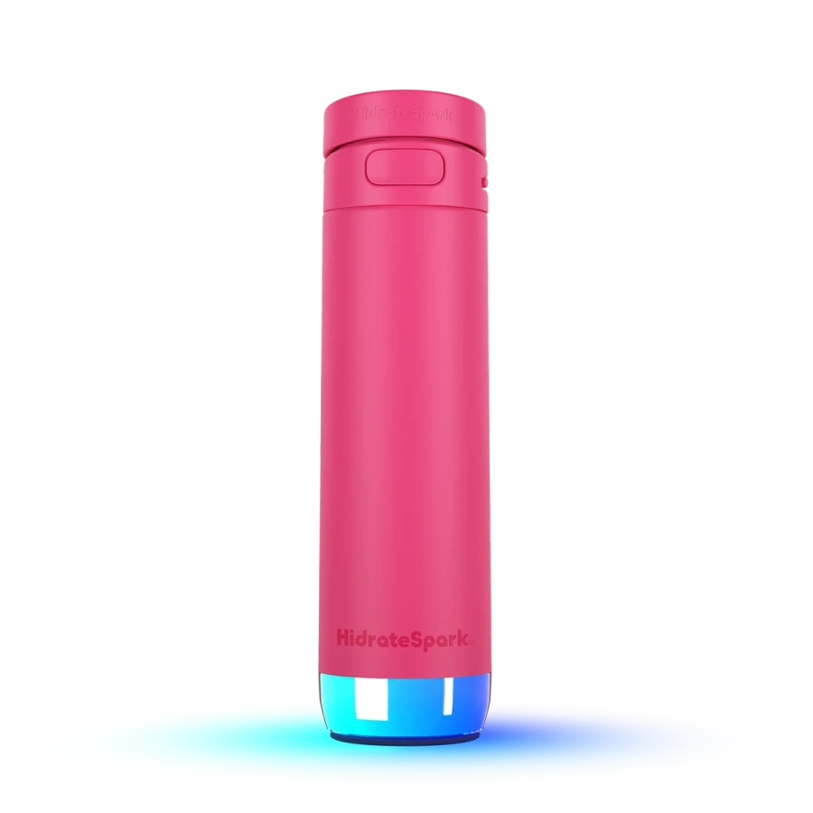 Умная бутылка для воды HidrateSpark PRO 2 Smart Bottle - Chug & Straw Lid 21 oz/621 ml - Flamingo (HI-21B-01)
