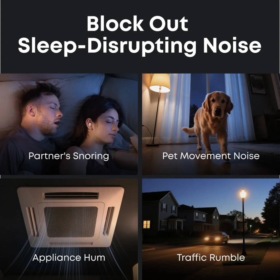 Розумні навушники для сну з ANC Anker SoundCore Sleep A30 - Moonlit White (D1301G21)
