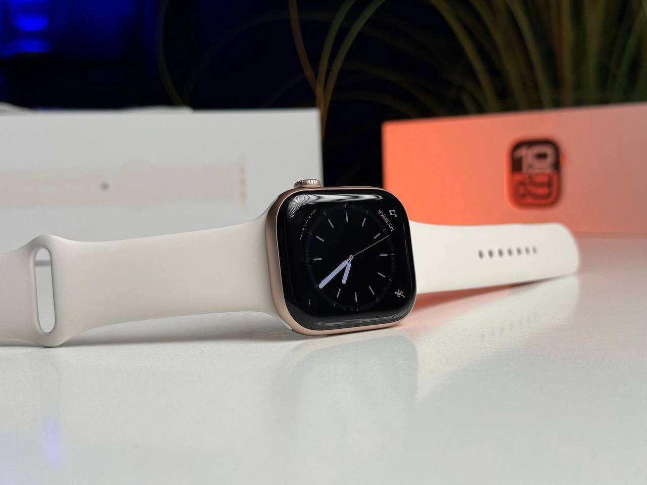 ВІТРИННИЙ Apple Watch Series 10 GPS 46mm Rose Gold Aluminum Case with Light Blush Sport Band - M/L (MWWU3) - Стан: ідеальний | Акумулятор: 100% | Комплектація: повний | Гарантія: 3 міс.