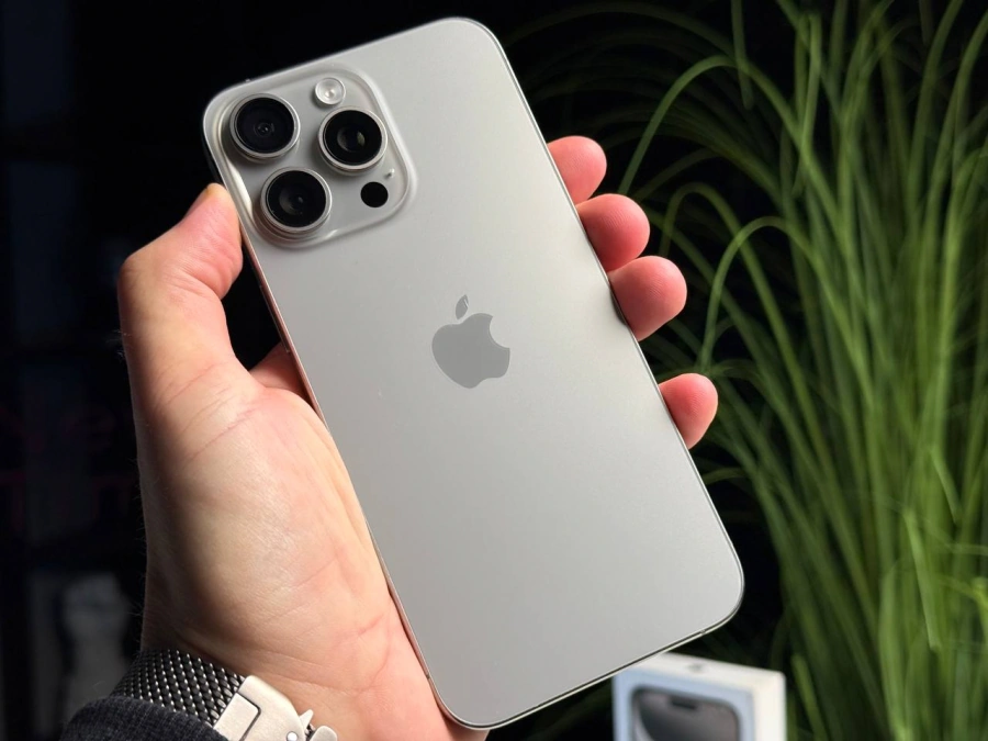 ВЖИВАНИЙ Б/У Apple iPhone 15 Pro Max 512GB Natural Titanium (MU7E3) - Состояние: хорошее | Аккумулятор: 91% | Комплектация: полный | Гарантия: 3 мес.