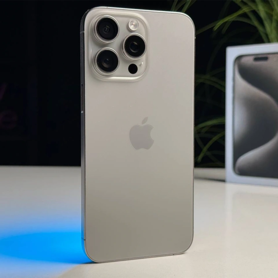 ВЖИВАНИЙ Б/У Apple iPhone 15 Pro Max 512GB Natural Titanium (MU7E3) - Состояние: хорошее | Аккумулятор: 91% | Комплектация: полный | Гарантия: 3 мес.