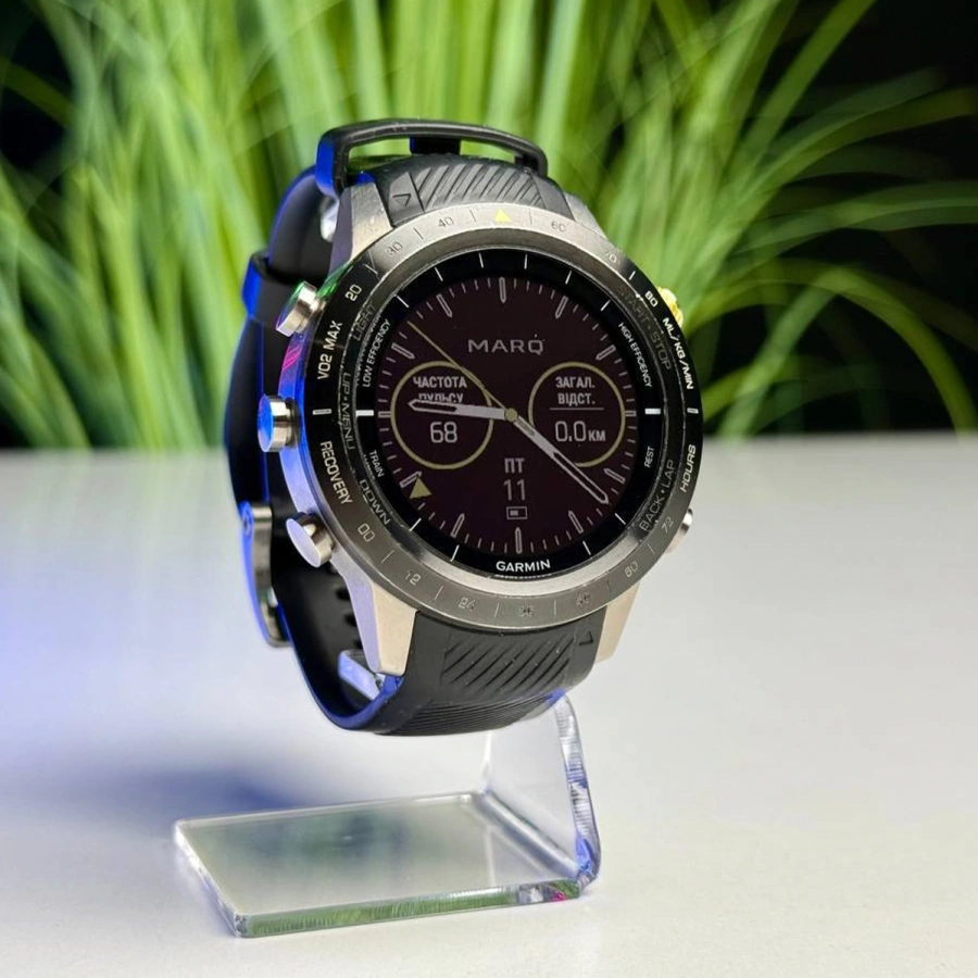 ВЖИВАНИЙ Б/У Смарт-часы Garmin MARQ Athlete (010-02006-15) - Состояние: хорошее | Комплектация: часы, кабель зарядки | Гарантия: 3 мес.