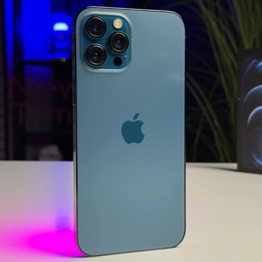 ВЖИВАНИЙ Б/У Apple iPhone 12 Pro Max 128GB Pacific Blue (MGCJ3, MGDA3) - Стан: гарний | Акумулятор: 100% | Комплектація: повний | Гарантія: 3 міс.