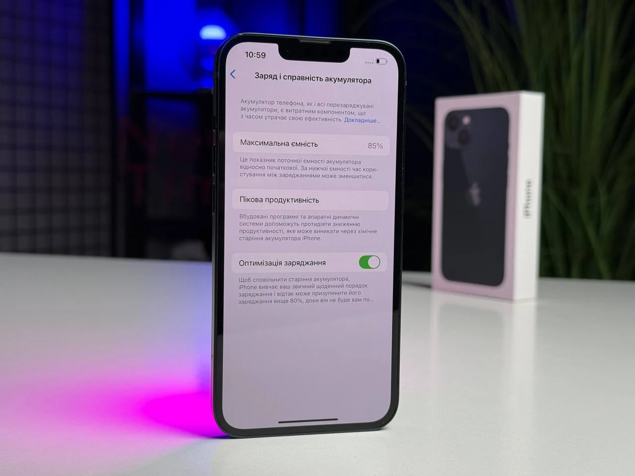 ВЖИВАНИЙ Б/У Apple iPhone 13 128GB Midnight (MLML3, MLPF3) - Состояние: хороший | Аккумулятор: 85% | Комплектация: полный | Гарантія: 3 мес.