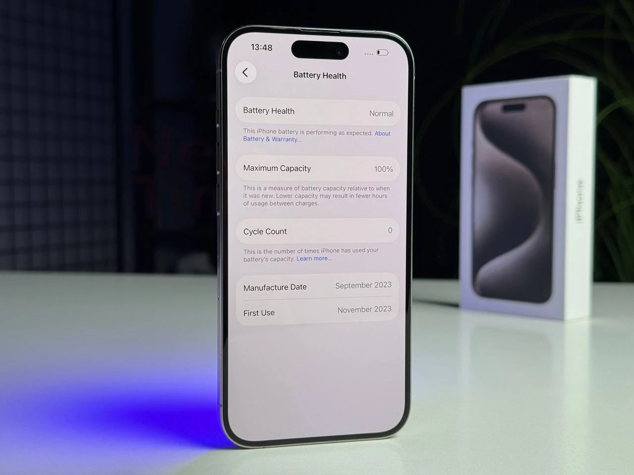 ВЖИВАНИЙ Б/У Apple iPhone 15 Pro 128GB Natural Titanium (MTUX3) - Состояние: хороший | Аккумулятор: 100% | Комплектация: полный | Гарантія: 3 мес.