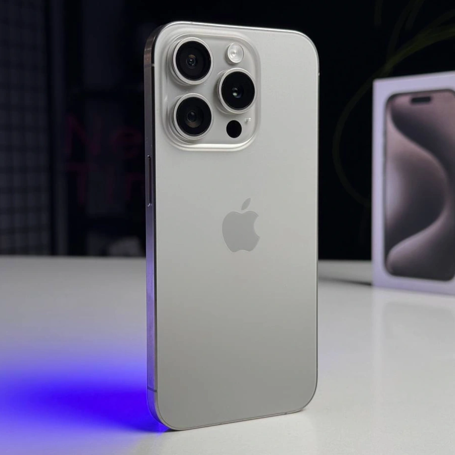 ВЖИВАНИЙ Б/У Apple iPhone 15 Pro 128GB Natural Titanium (MTUX3) - Стан: гарний | Акумулятор: 100% | Комплектація: повний | Гарантія: 3 міс.