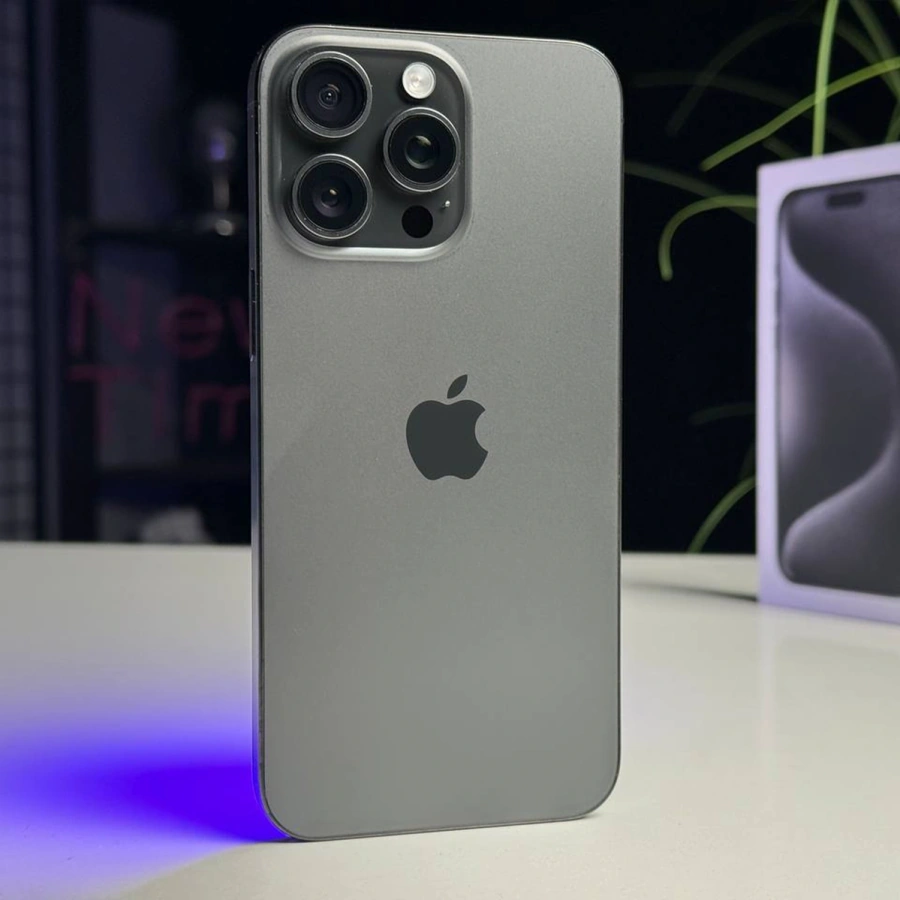ВЖИВАНИЙ Б/У Apple iPhone 15 Pro Max 256GB Black Titanium (MU773) - Состояние: хороший | Аккумулятор: 100% | Комплектация: полный | Гарантія: 3 мес.