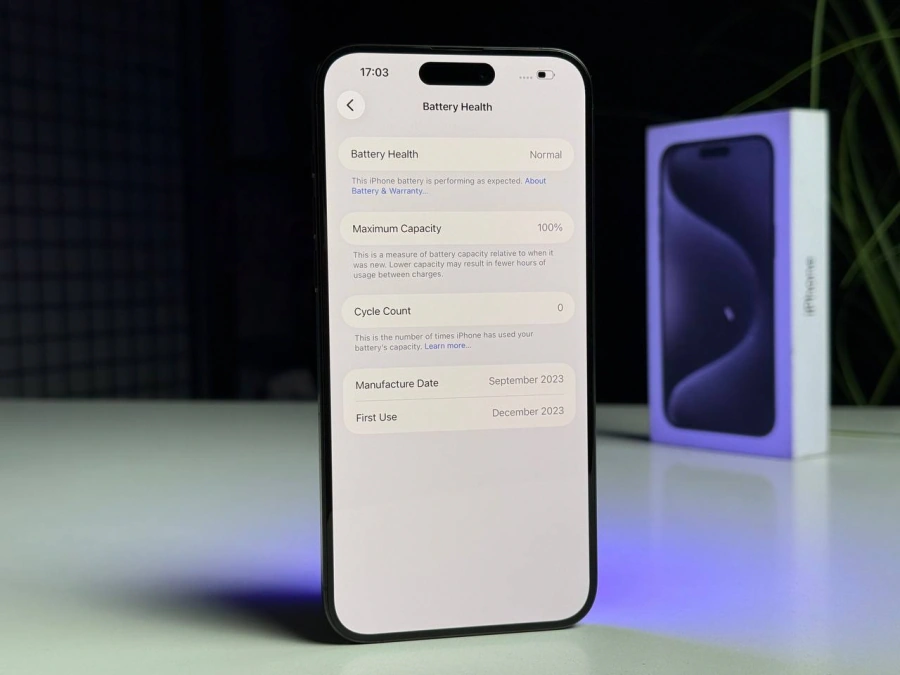 ВЖИВАНИЙ Б/У Apple iPhone 15 Pro Max 256GB Black Titanium (MU773) - Стан: гарний | Акумулятор: 100% | Комплектація: повний | Гарантія: 3 міс.