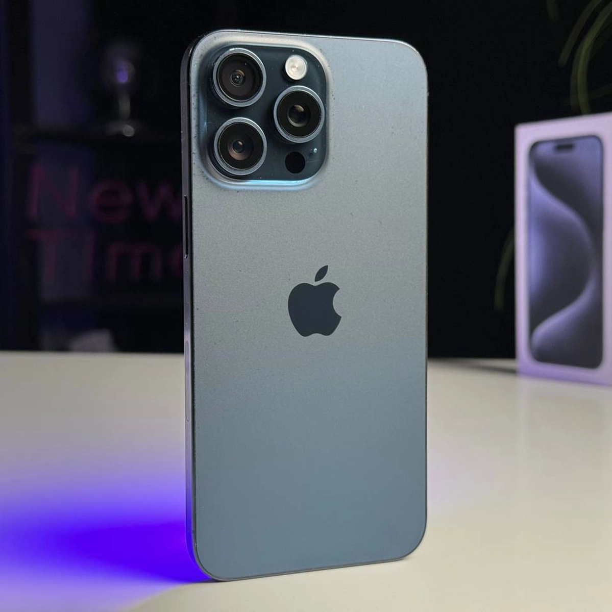 ВЖИВАНИЙ Б/У Apple iPhone 15 Pro Max 256GB Blue Titanium eSim (MU693) - Стан: гарний | Акумулятор: 100% | Комплектація: повний | Гарантія: 3 міс.