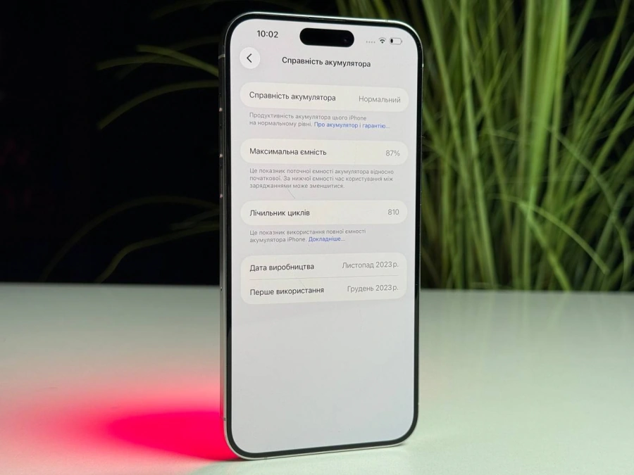 ВЖИВАНИЙ Б/У Apple iPhone 15 Pro Max 256GB White Titanium (MU783) - Стан: задовільний | Акумулятор: 87% | Комплектація: iPhone, кабель | Гарантія: 3 міс.