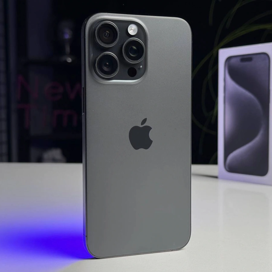 ВЖИВАНИЙ Б/У Apple iPhone 15 Pro Max 512GB Black Titanium (MU7C3) - Стан: гарний | Акумулятор: 100% | Комплектація: повний | Гарантія: 3 міс.