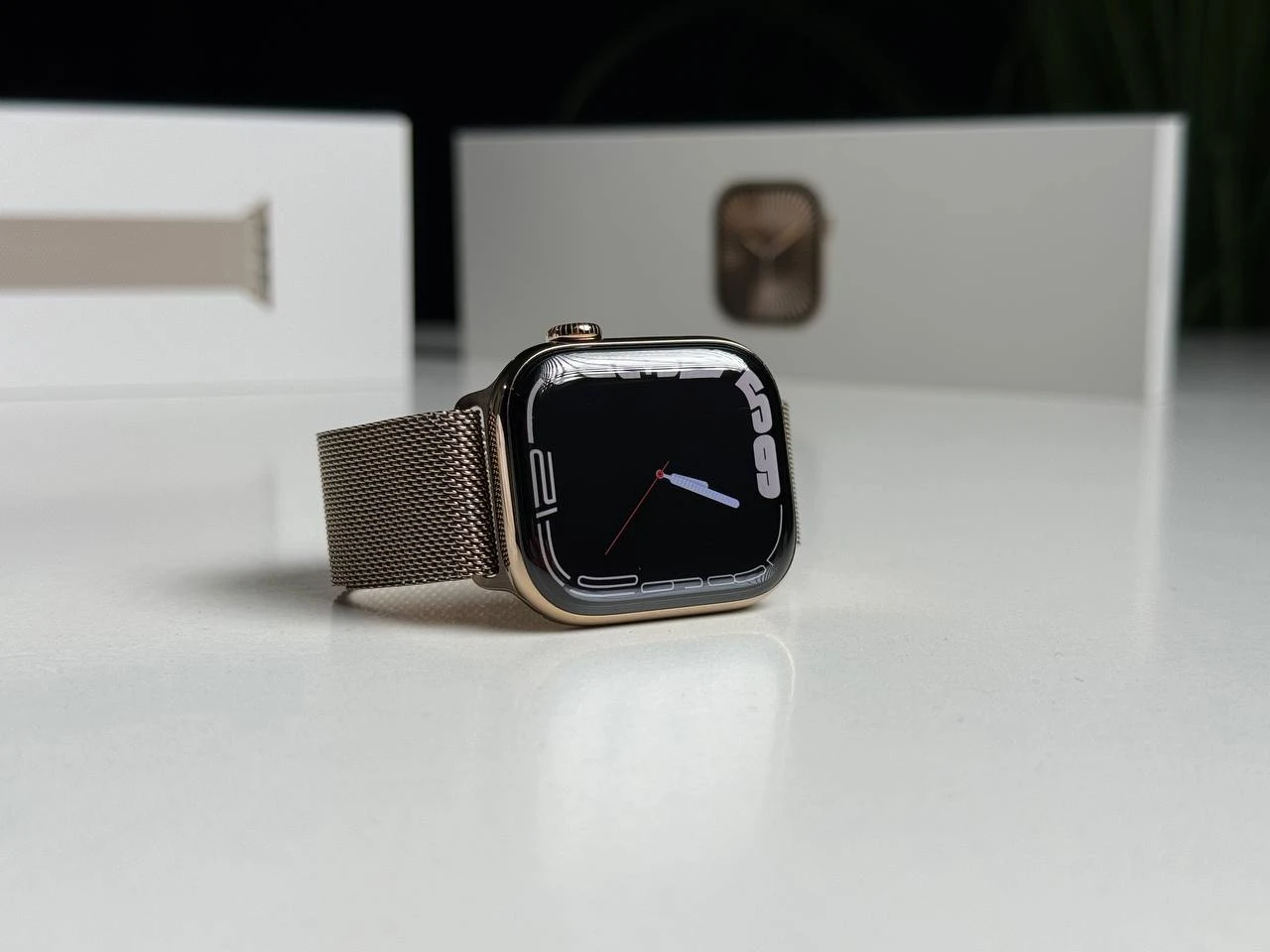ВЖИВАНИЙ Б/У Apple Watch Series 10 GPS + Cellular 42mm Gold Titanium Case with Gold Milanese Loop (MX083) - Состояние: хороший | Аккумулятор: 100% | Комплектация: полный | Гарантія: 3 мес.