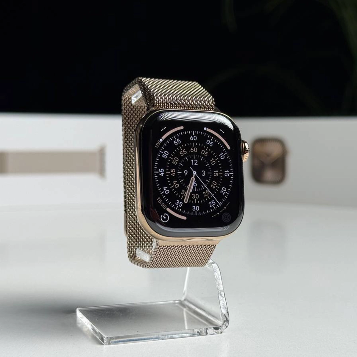 ВЖИВАНИЙ Б/У Apple Watch Series 10 GPS + Cellular 42mm Gold Titanium Case with Gold Milanese Loop (MX083) - Состояние: хороший | Аккумулятор: 100% | Комплектация: полный | Гарантія: 3 мес.