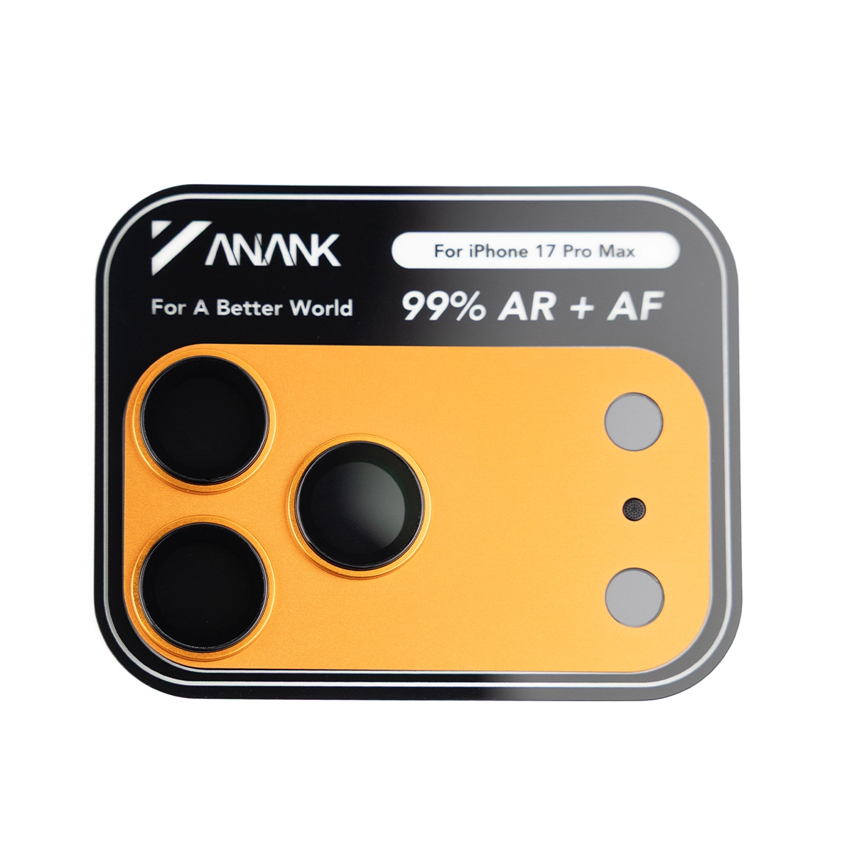 Защитный модуль для блока камер ANANK All-in-One Camera Guard [стекло + алюминиевая рамка] для iPhone 17 Pro Max - Cosmic Orange (6975593908023)