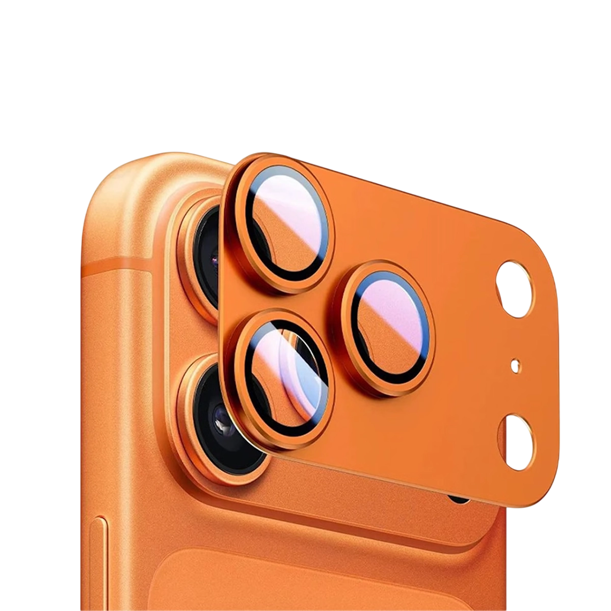 Защитный модуль для блока камер ANANK All-in-One Camera Guard [стекло + алюминиевая рамка] for iPhone 17 Pro - Cosmic Orange (6975593907996)