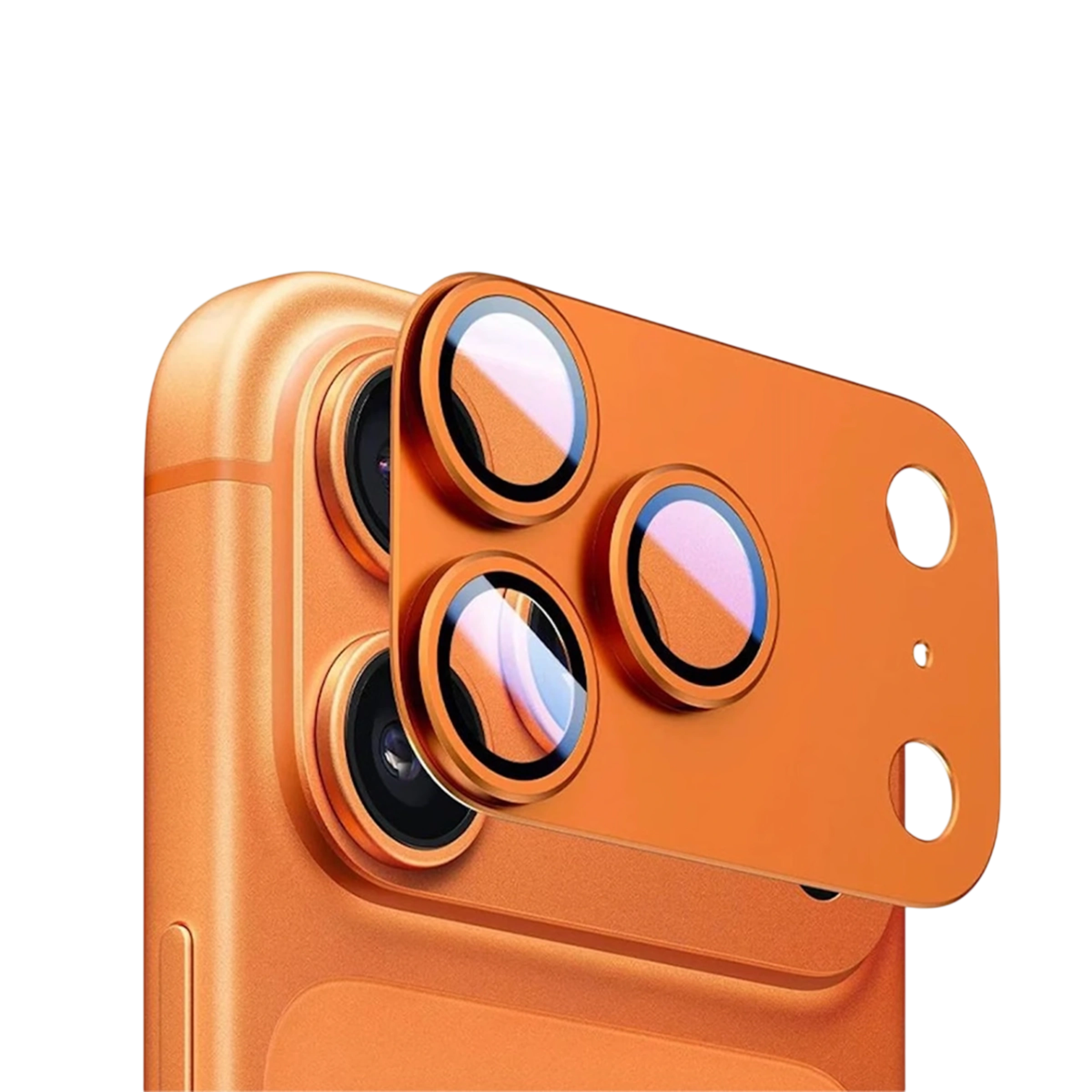 Защитный модуль для блока камер ANANK All-in-One Camera Guard [стекло + алюминиевая рамка] для iPhone 17 Pro Max - Cosmic Orange (6975593908023)