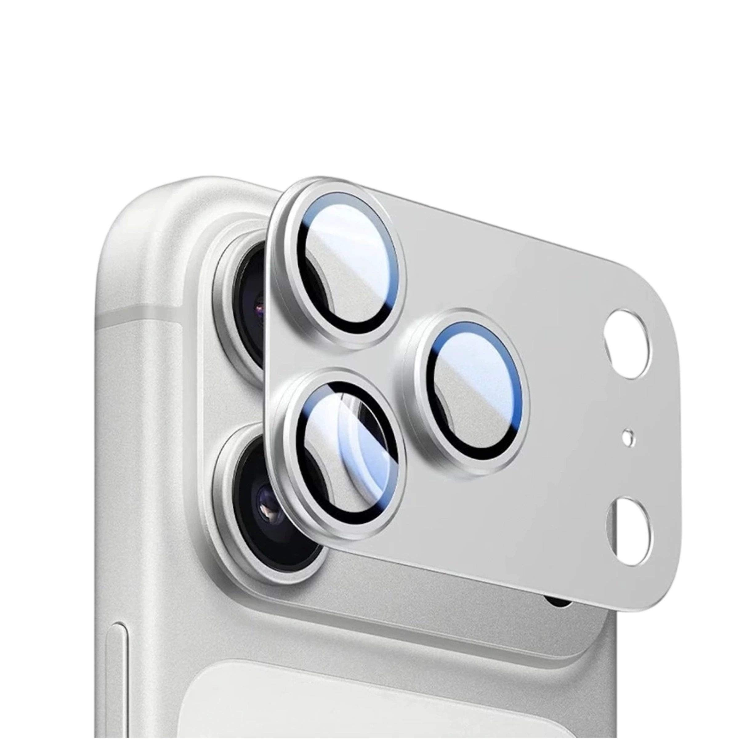 Защитный модуль для блока камер ANANK All-in-One Camera Guard [стекло + алюминиевая рамка] для iPhone 17 Pro Max - Silver (6975593908047)