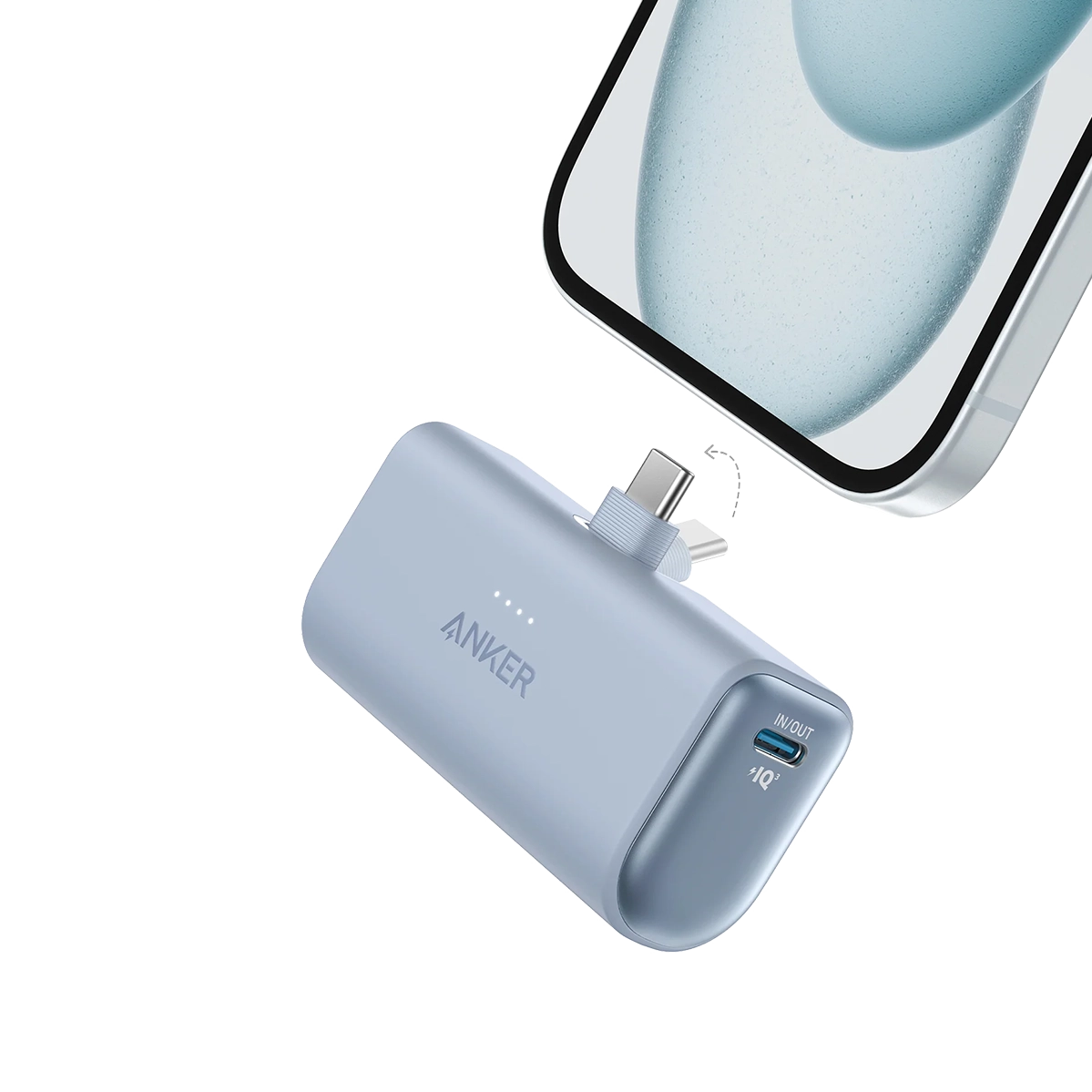 Внешний аккумулятор [павербанк] Anker Nano с разъемом USB-C 22,5W 5000 mAh - Ice Lake Blue (A1653031)