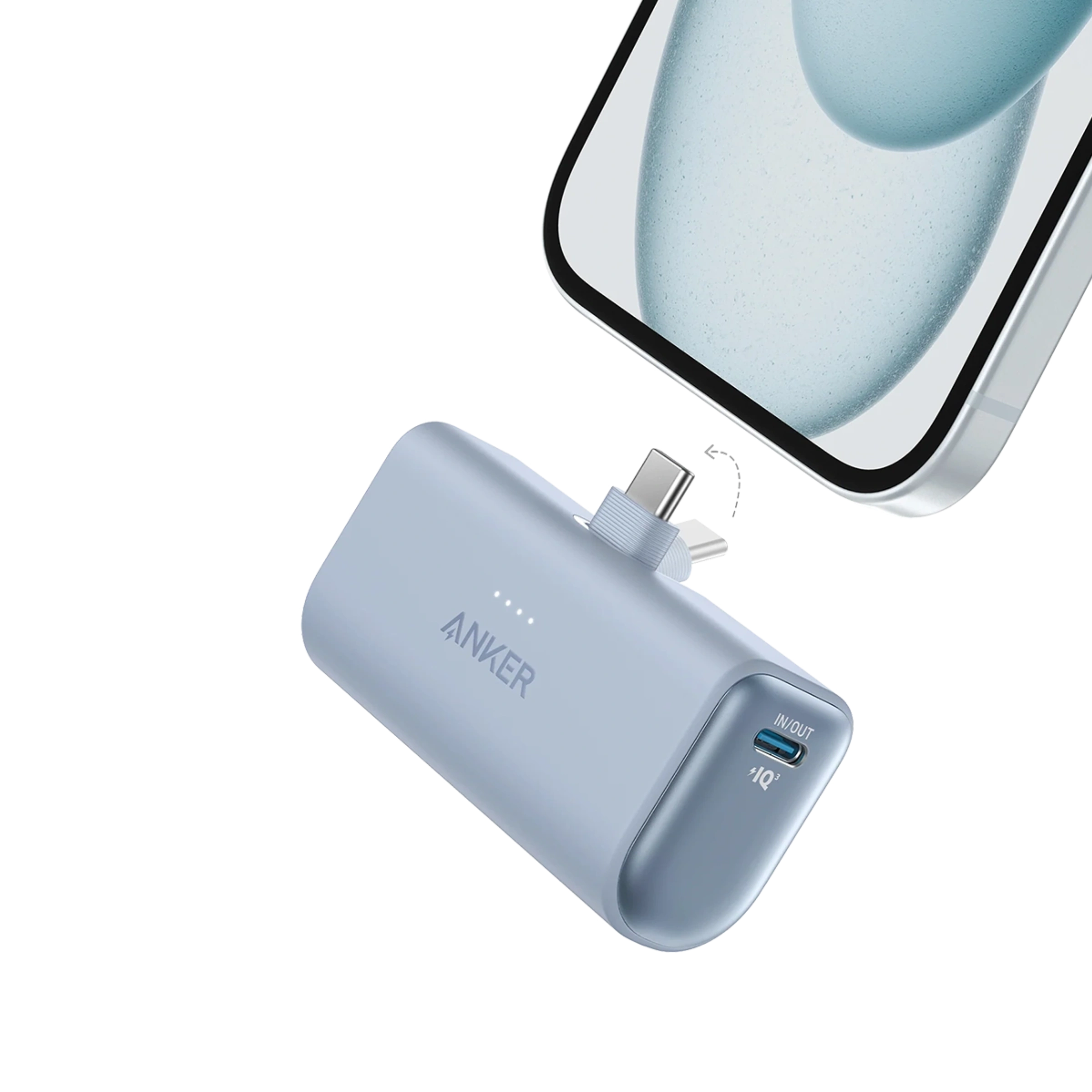 Внешний аккумулятор [павербанк] Anker Nano с разъемом USB-C 22,5W 5000 mAh - Ice Lake Blue (A1653031)