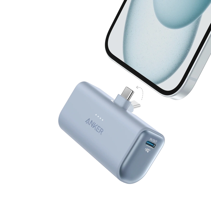 Внешний аккумулятор [павербанк] Anker Nano с разъемом USB-C 22,5W 5000 mAh - Ice Lake Blue (A1653031)