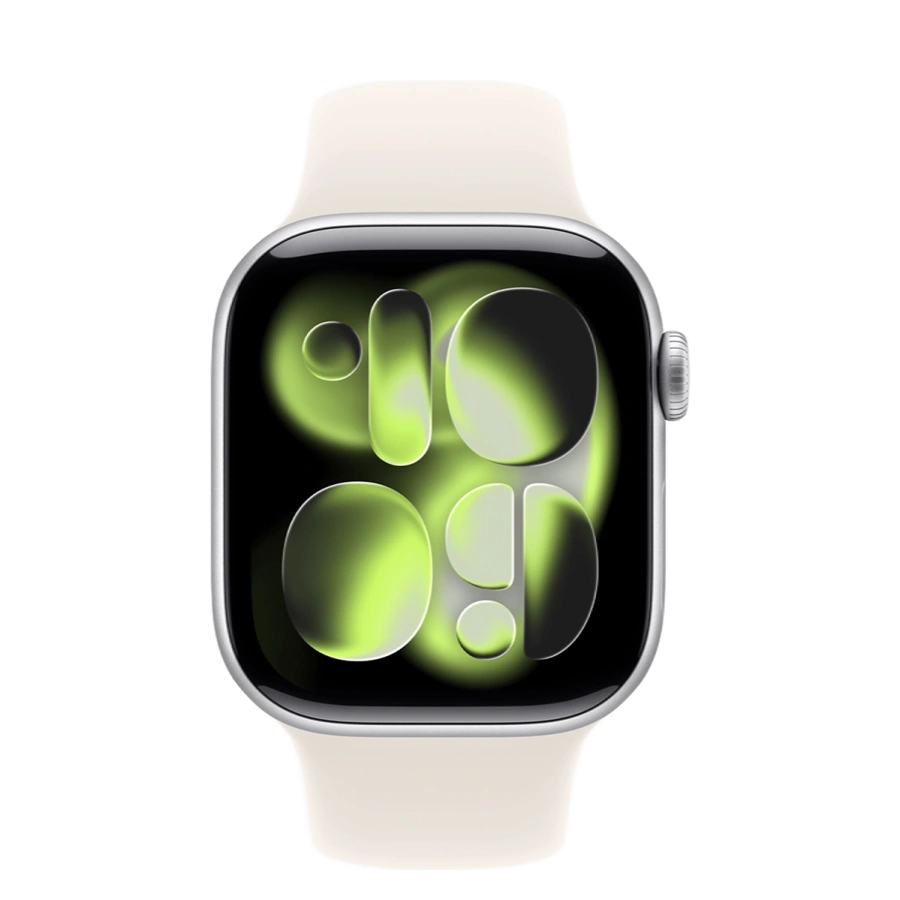 Apple Watch Series 11 GPS 42mm Silver Aluminum Case with Starlight Sport Band - M/L (MEW34+MXM73)