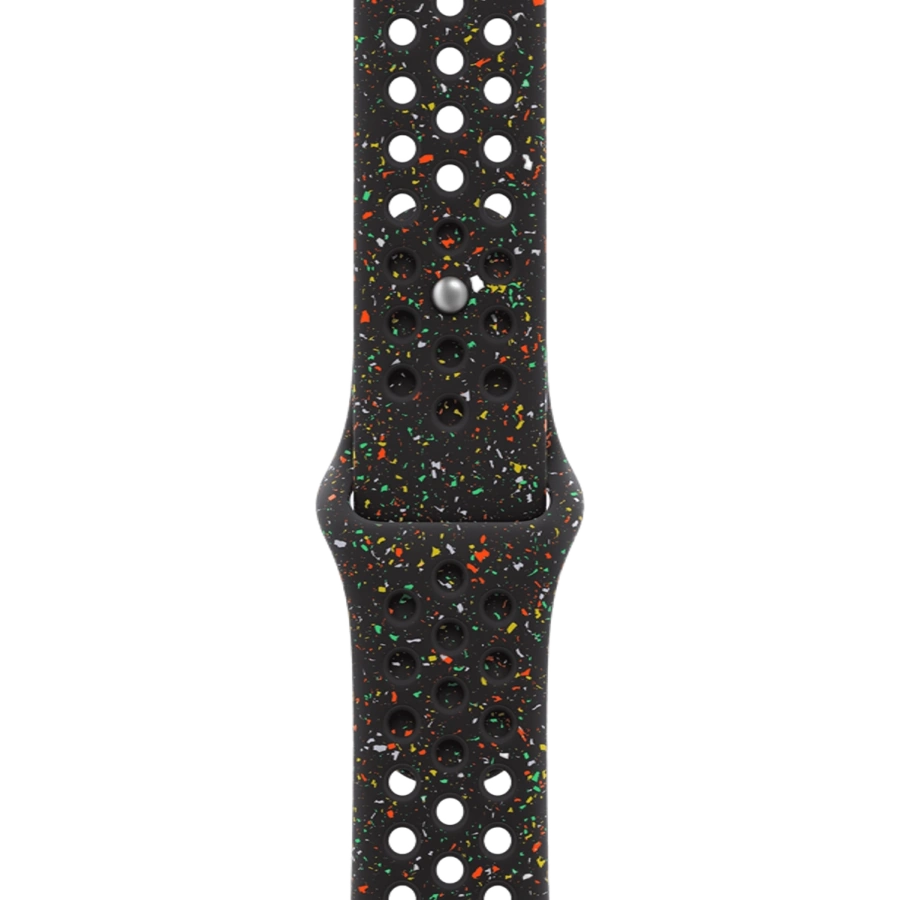 Apple Watch Series 11 GPS 46mm Rose Gold Aluminum Case with Midnight Black Nike Sport Band - M/L (MEWA4+MGC34)