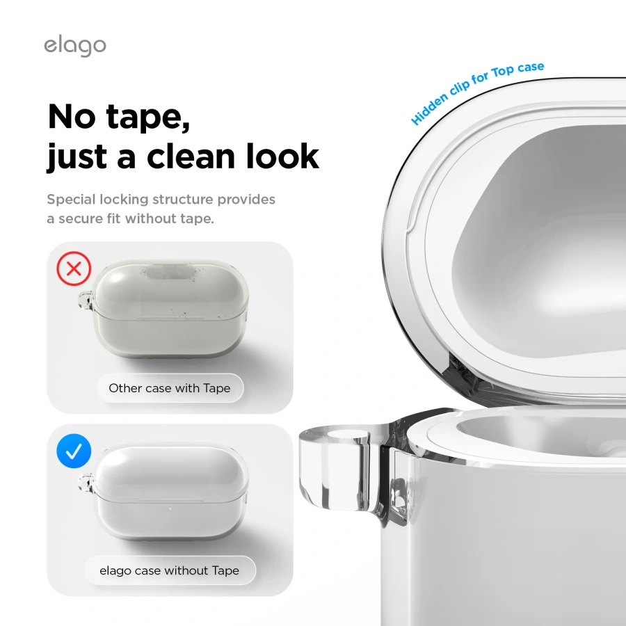 Чехол Elago Clear Hang Case for Airpods Pro 3rd Gen - Clear (EAPP3CL-HANG-TR)