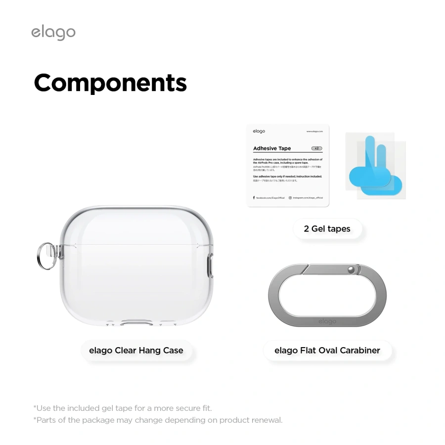 Чехол Elago Clear Hang Case for Airpods Pro 3rd Gen - Clear (EAPP3CL-HANG-TR)