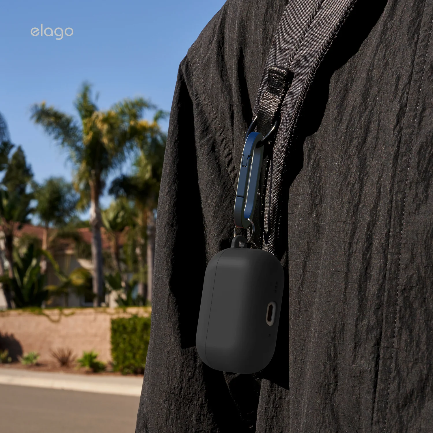 Чехол Elago Liquid Hybrid Hang Case for Airpods Pro 3rd Gen - Black (EAPP3RH-HANG-BK)