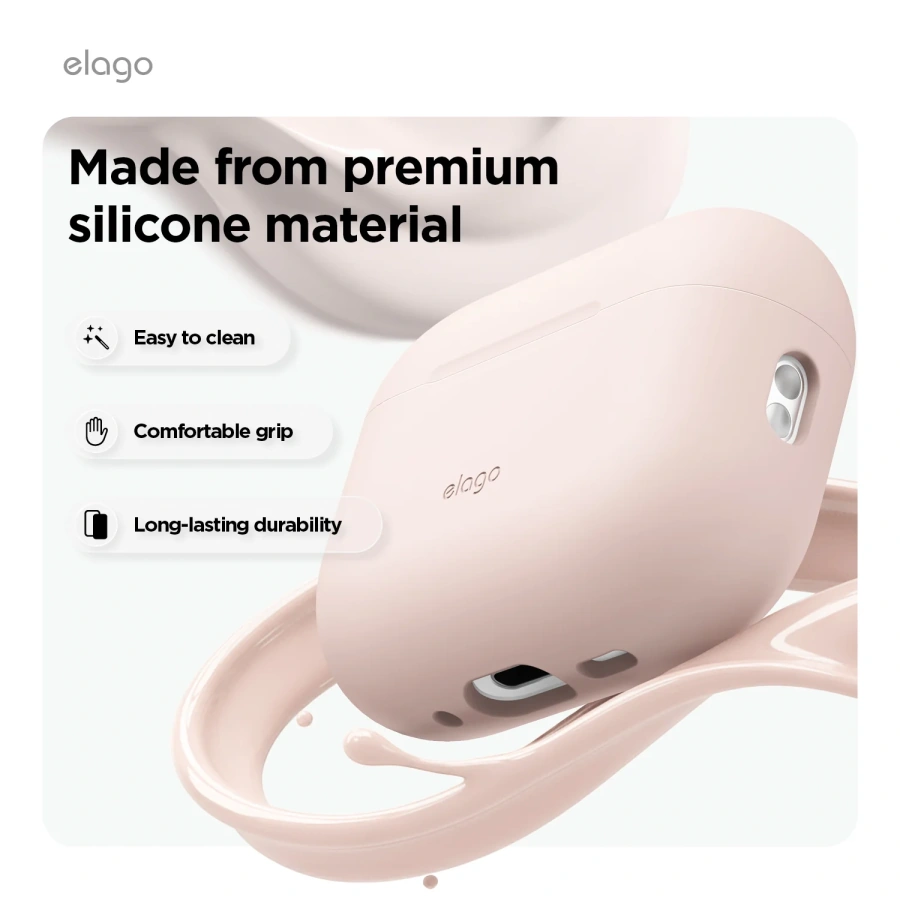 Чехол Elago Silicone Hang Case for Airpods Pro 3rd Gen - Stone (EAPP3SC-HANG-ST)