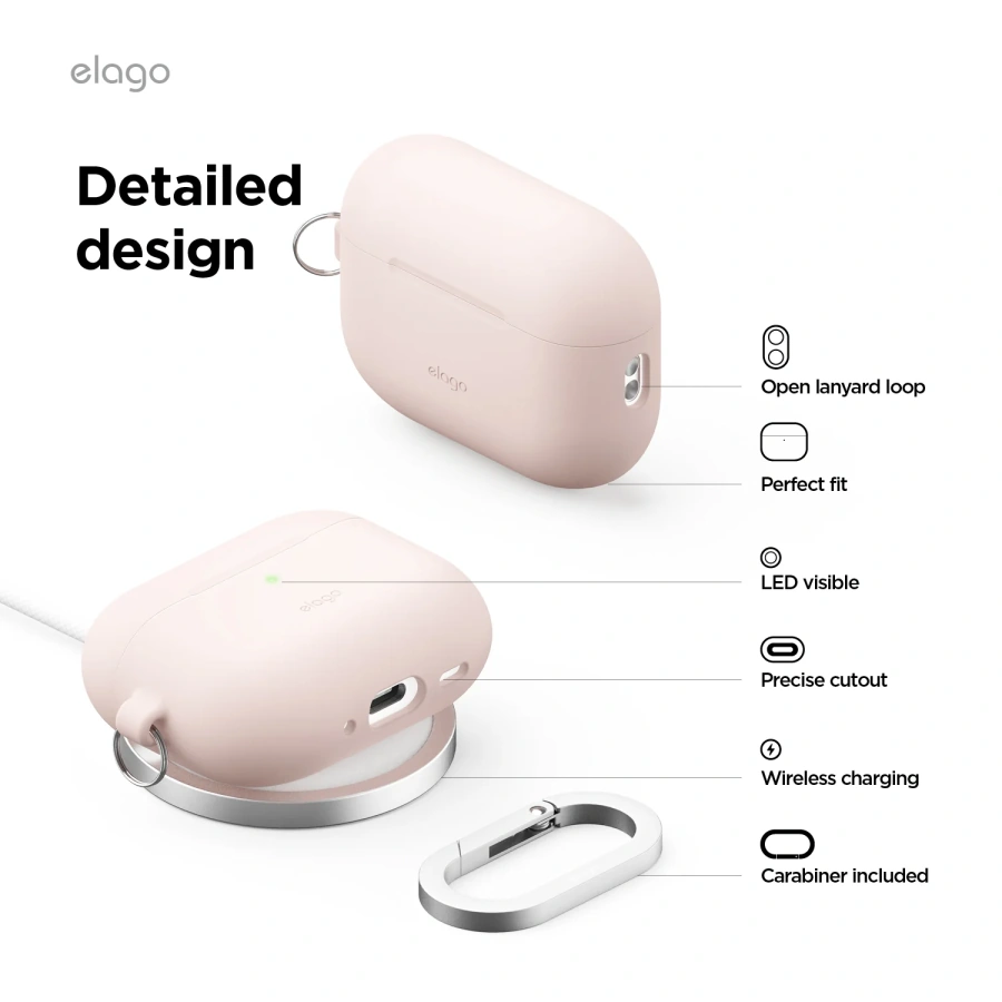 Чехол Elago Silicone Hang Case for Airpods Pro 3rd Gen - Stone (EAPP3SC-HANG-ST)