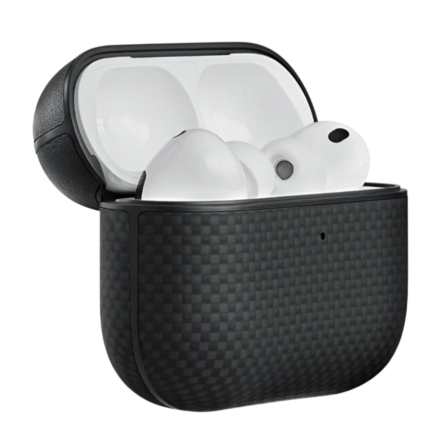 Чехол Pitaka Aramid Fiber Case for AirPods Pro 3 - 1500D Black/Grey [Plain] (APM2501)