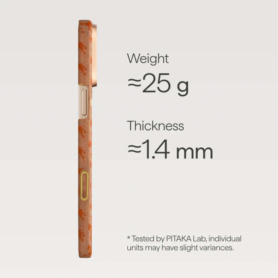 Чехол Pitaka Ultra-Slim Case with PitaTap for iPhone 16 Pro - Amber