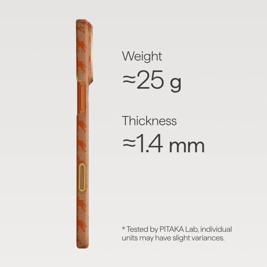 Чохол Pitaka Edge Ultra-Slim Case with PitaTap for iPhone 17 Pro - Amber (HR1701P)