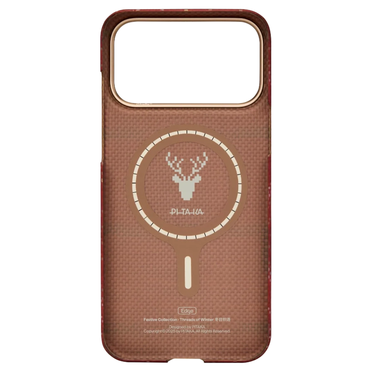 Чохол Pitaka Ultra-Slim Case with PitaTap [Threads of Winter] for iPhone 17 Pro - Scarlett (TWC202501)