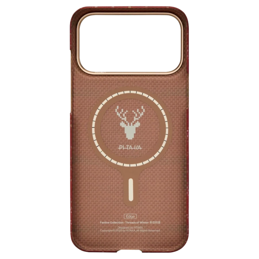 Чехол Pitaka Ultra-Slim Case with PitaTap [Threads of Winter] for iPhone 17 Pro Max - Scarlett (TWC202502)