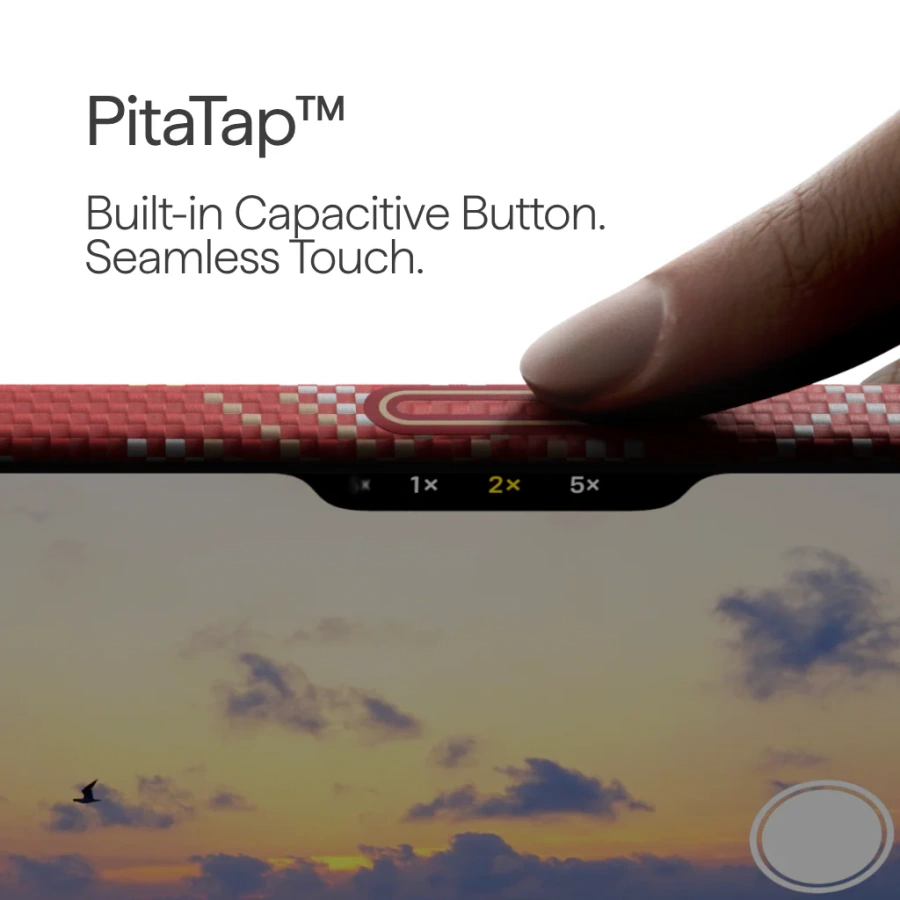 Чехол Pitaka Ultra-Slim Case with PitaTap [Threads of Winter] for iPhone 17 Pro Max - Scarlett (TWC202502)