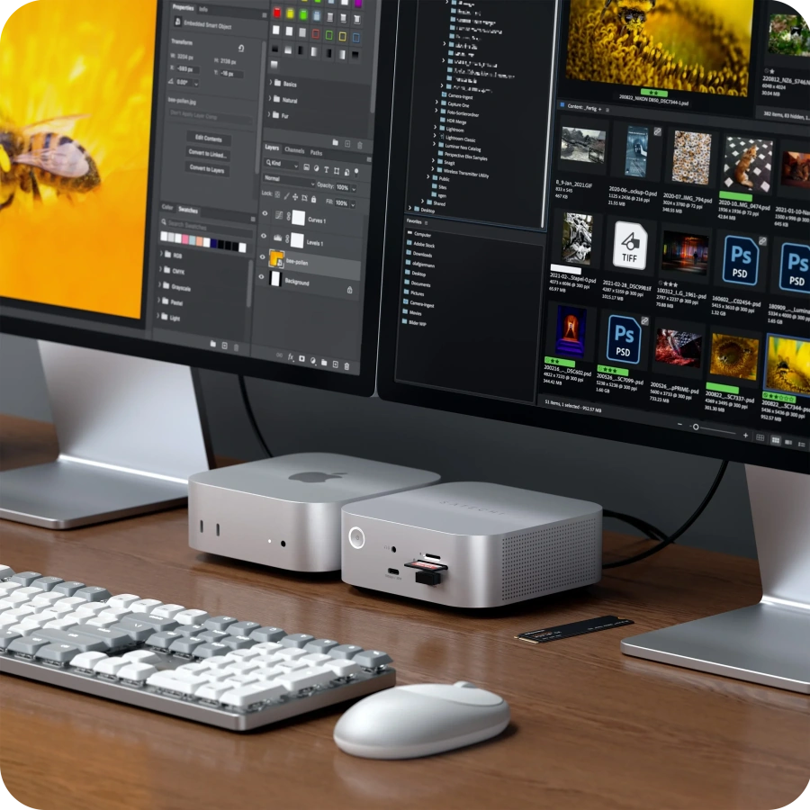 Док-станція з SSD енкловером Satechi Thunderbolt 5 CubeDock with SSD Enclosure (ST-DT5CES-US)