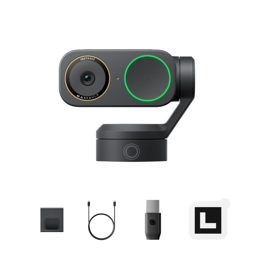 Веб-камера Insta360 Link 2 Pro [Standard Bundle] - Graphite Black (CINSABPA-LINK2PRO01)