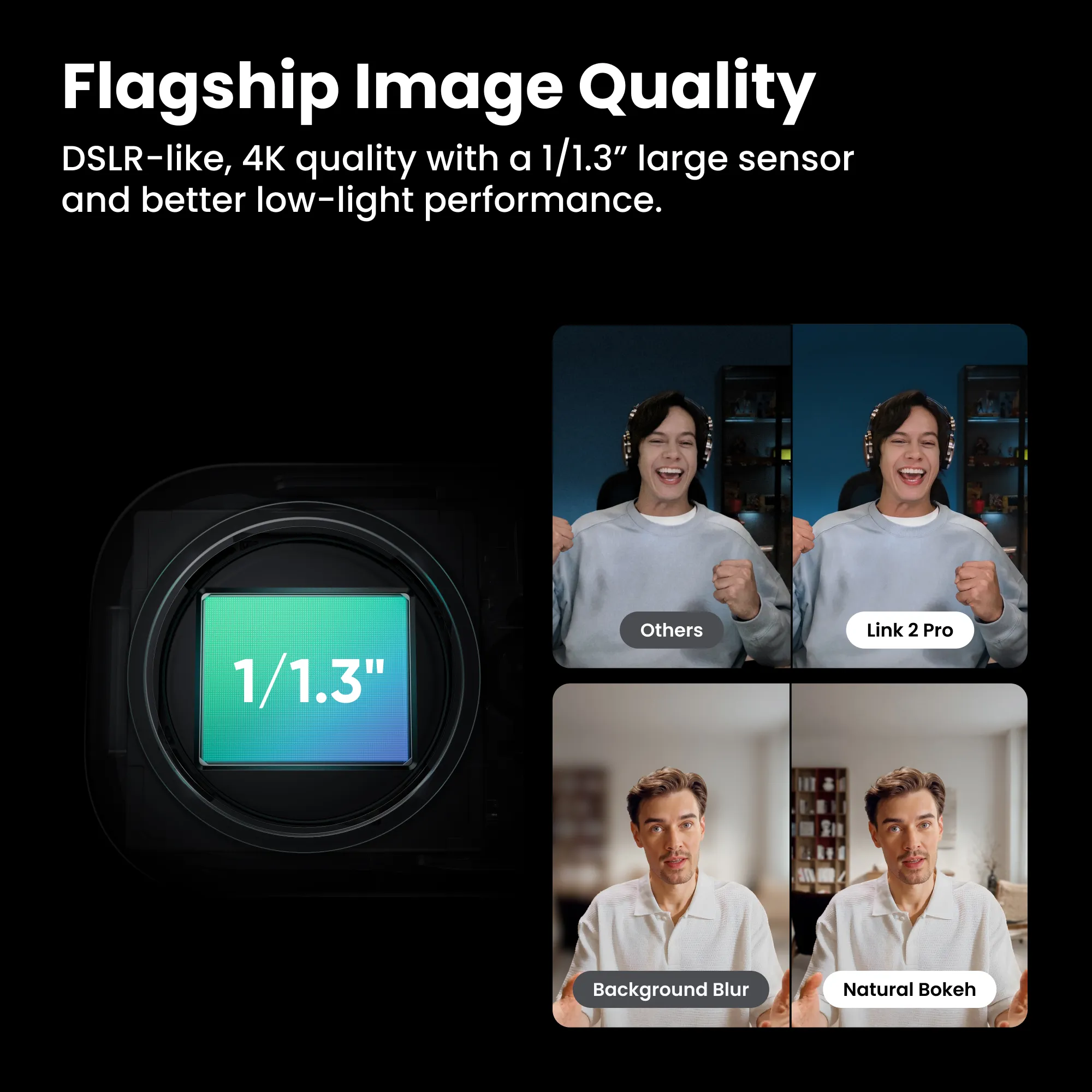 Веб-камера Insta360 Link 2 Pro [Standard Bundle] - Graphite Black